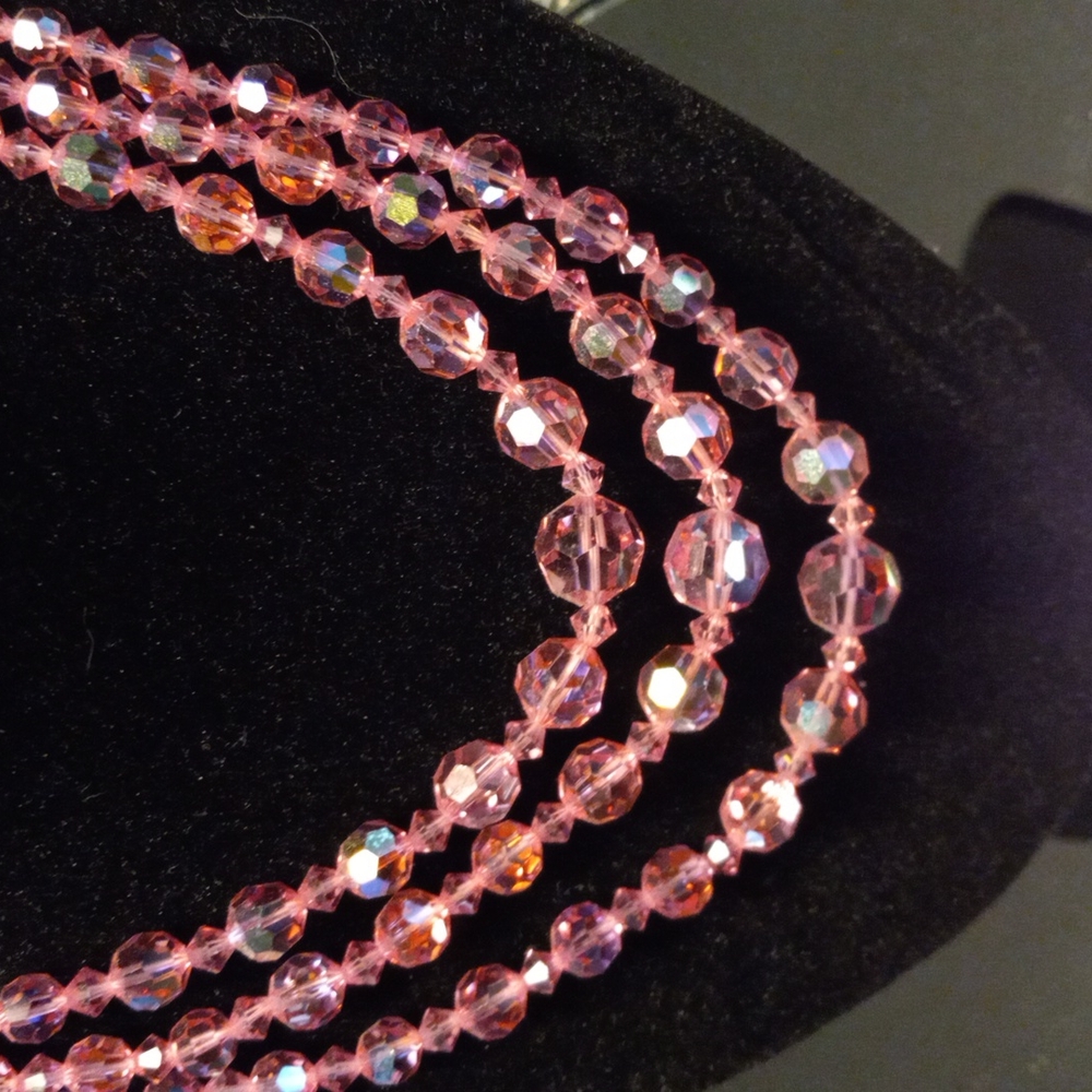 Pink Crystal Necklace - Picture 3 of 4